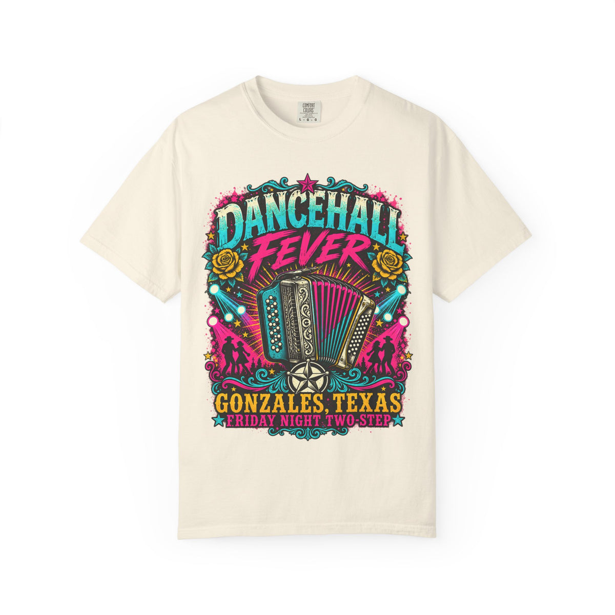 Dancehall Fever Accordion T-Shirt — Gonzales, Texas Friday Night Two-Step
