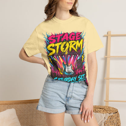 Stage Storm Rock Band T-Shirt — "Stage Storm" Guitar Concert Graphic Tee