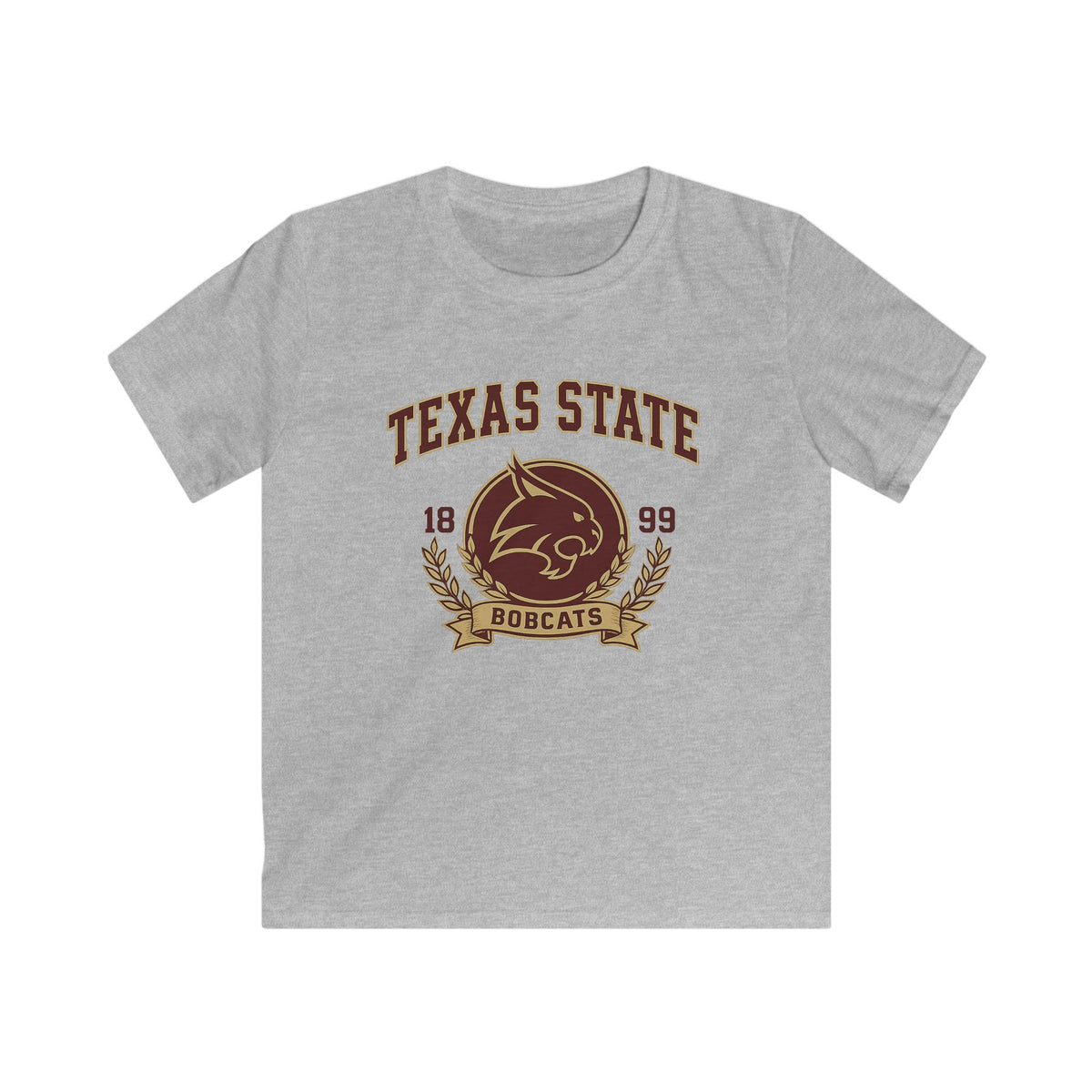 Texas State Bobcats Kids T-Shirt — Retro 1899 College Mascot Tee