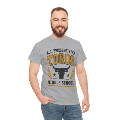 Toros Middle School Tee — A.J. Briesemeister School Spirit T-Shirt