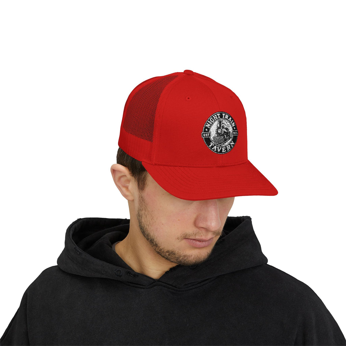 Night Train Tavern Trucker Cap-Embroidery