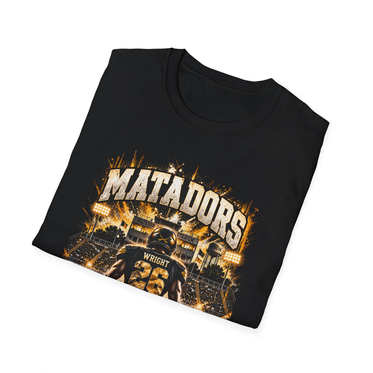 Matadors Football Player Graphic T-Shirt — Team Jersey Number 26 Fan Tee