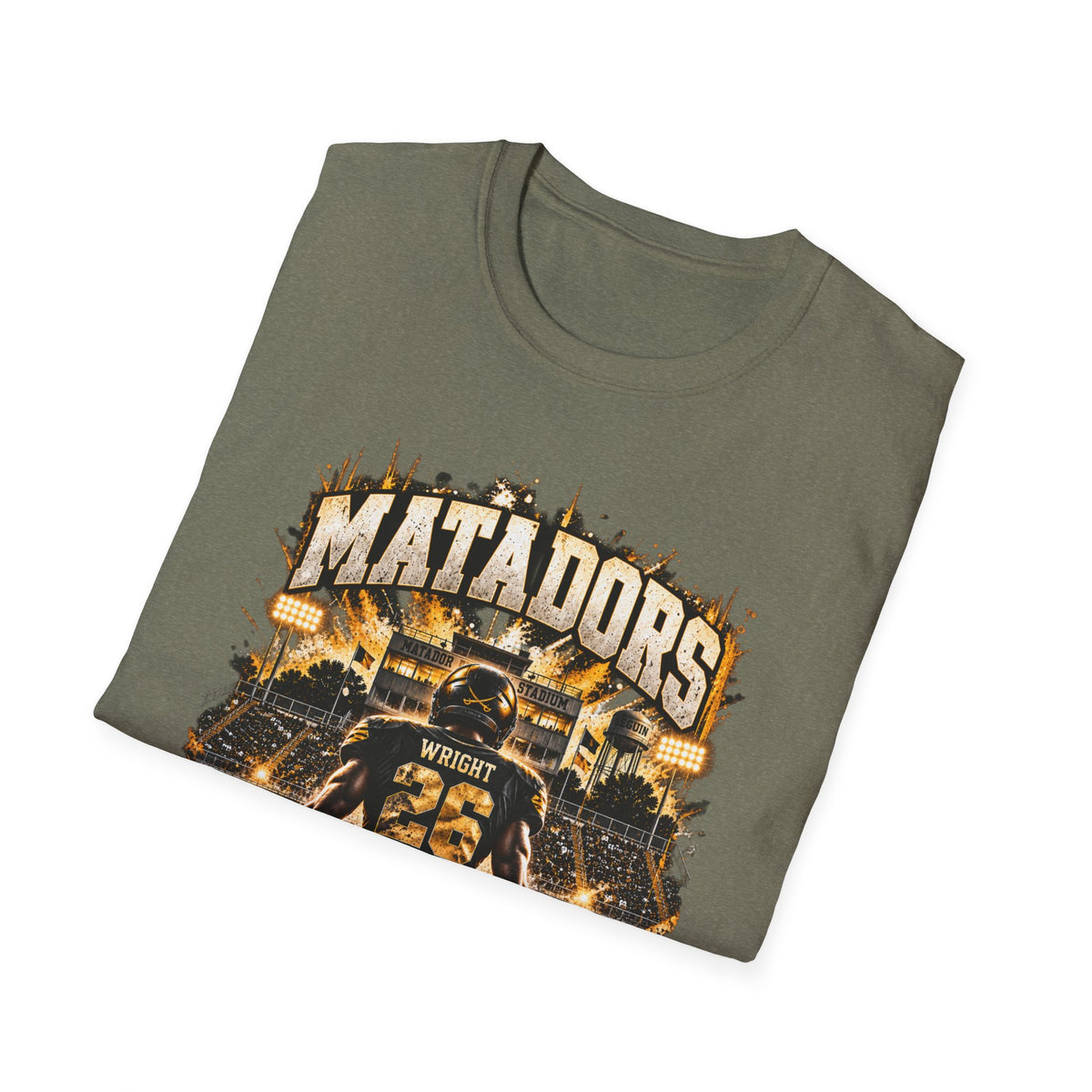 Matadors Football Player Graphic T-Shirt — Team Jersey Number 26 Fan Tee
