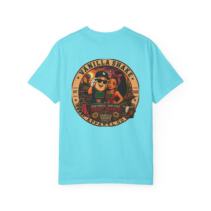 Mr. & Mrs. Shake Logo Unisex Garment-Dyed T-shirt