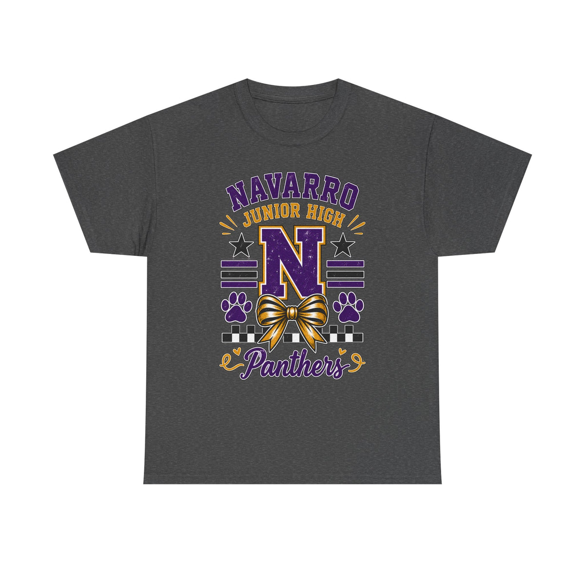 Navarro Junior High Panthers T-Shirt – School Spirit Tee with Purple & Gold Mascot Design
