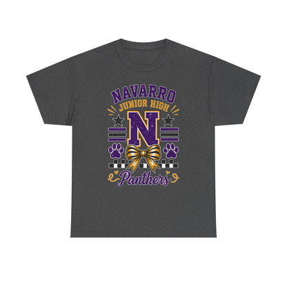 Navarro Junior High Panthers T-Shirt – School Spirit Tee with Purple & Gold Mascot Design
