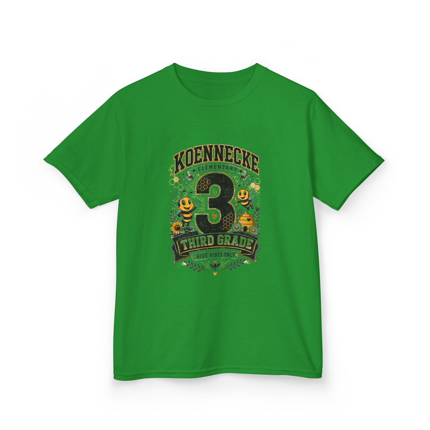 Third Grade Kids T‑Shirt — Personalized 'Koennecke 3' Back to School Tee