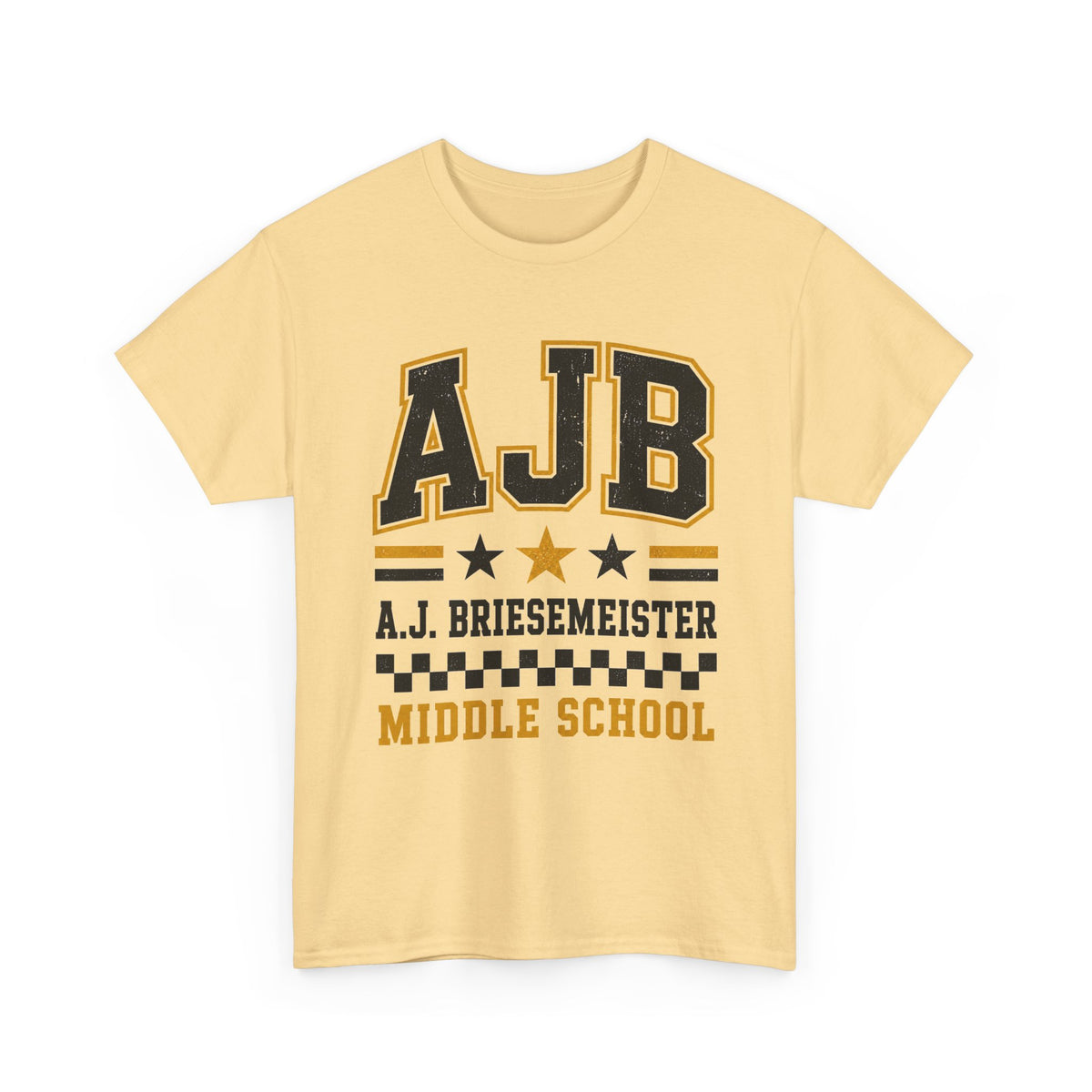 Middle School Custom Name Tee — AJB Briesemeister School Spirit Shirt