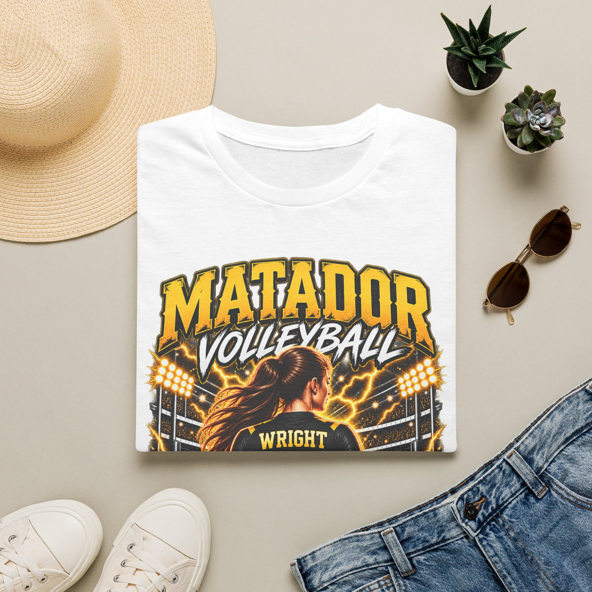 Custom Seguin Matador Volleyball Player Tee | Personalized Name & Jersey Number