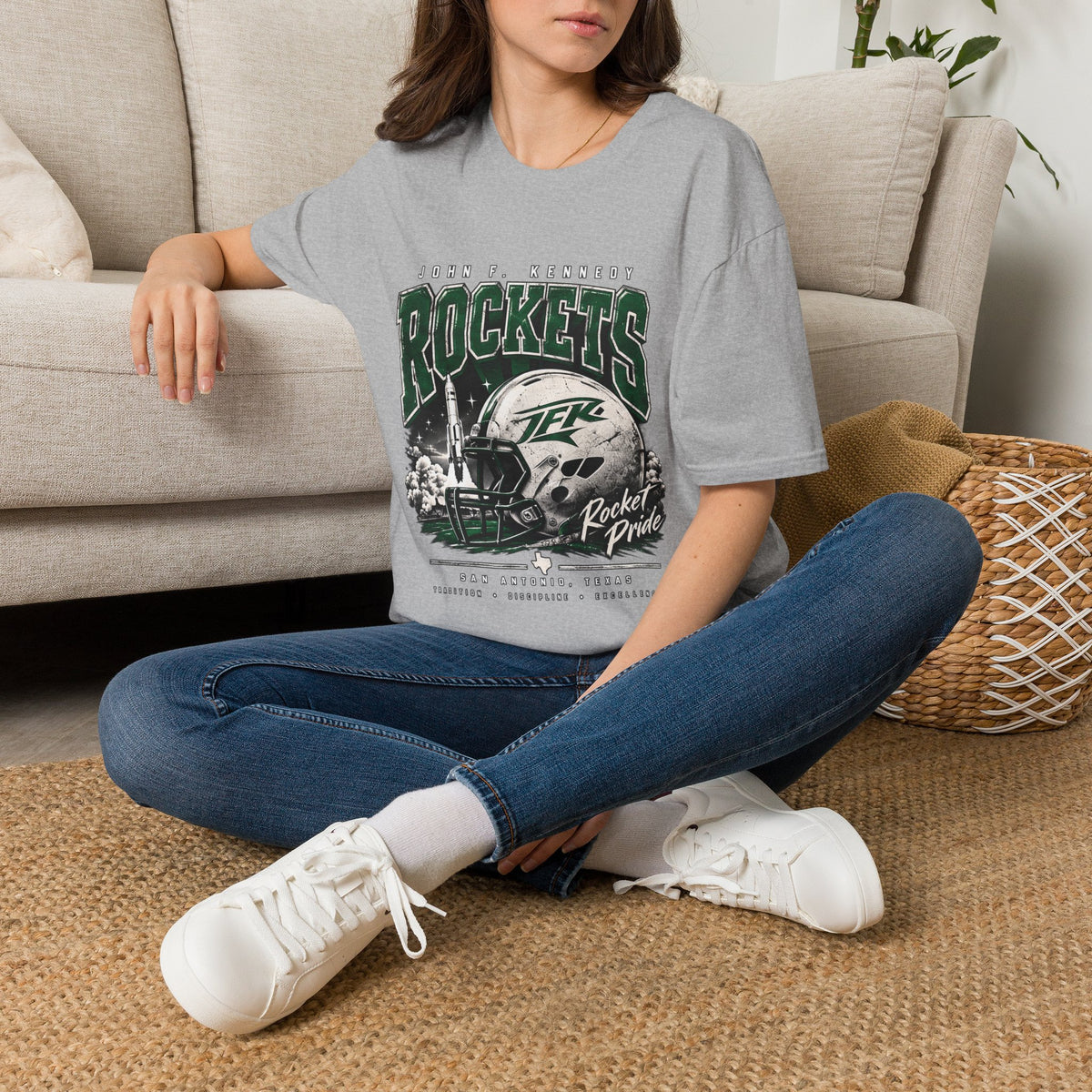 Rockets Vintage Graphic T-Shirt — John F. Kennedy Space Team Tee
