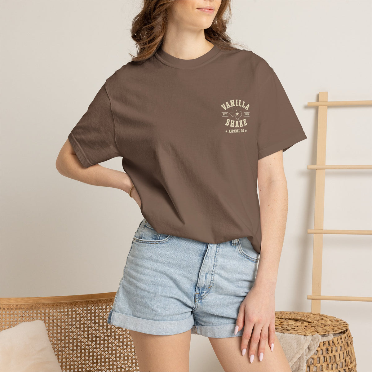 Mr. & Mrs. Shake Logo 2 - Unisex Garment-Dyed T-shirt