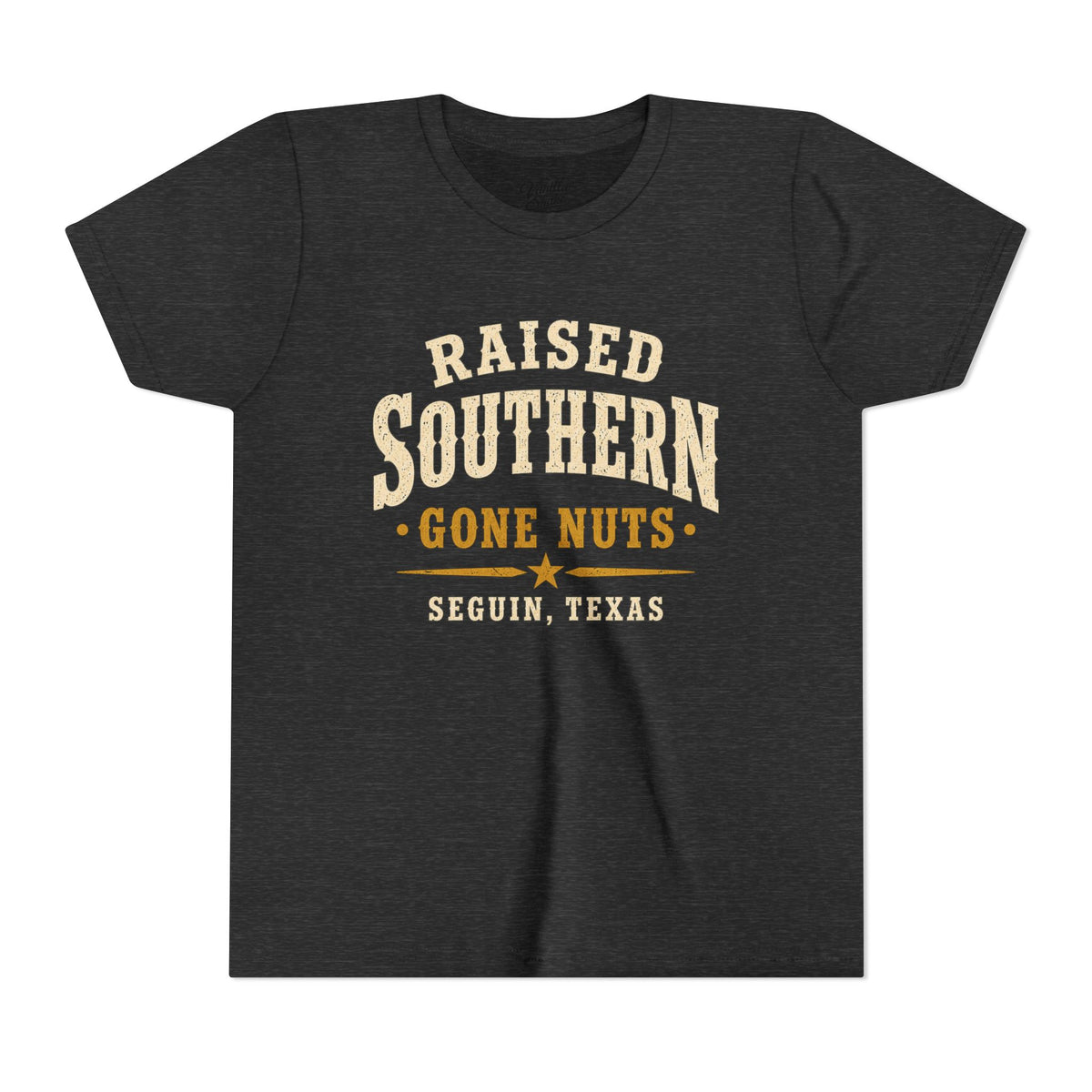 Youth Tee — "Raised Southern, Lone Star" Seguin, Texas Kids Shirt