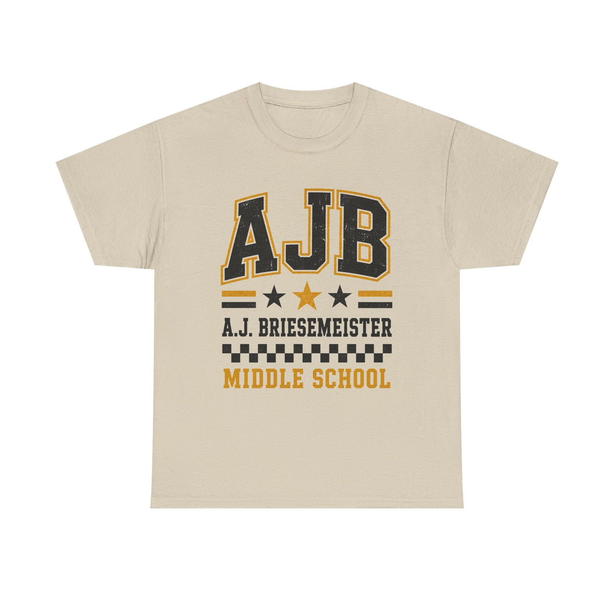 Middle School Custom Name Tee — AJB Briesemeister School Spirit Shirt