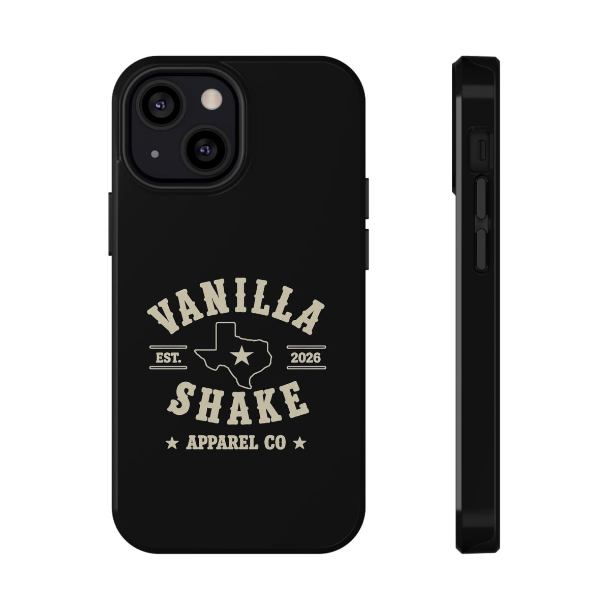 Black w/Ivory Logo lmpact-Resistant Phone Cases