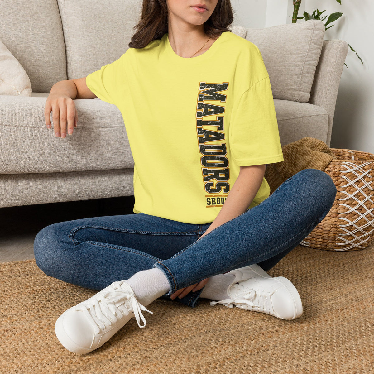 Matadors Vertical Graphic T-Shirt — Vintage Collegiate Sports Tee