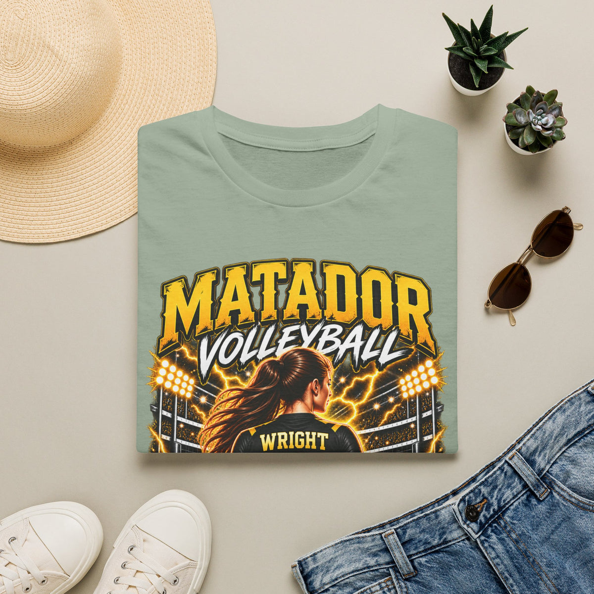 Custom Seguin Matador Volleyball Player Tee | Personalized Name & Jersey Number