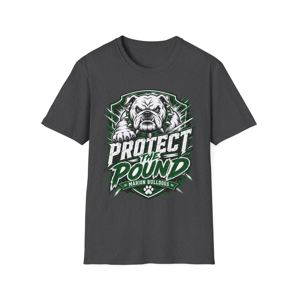 Protect the Pound Bulldog T-Shirt — Fierce Mascot Tee for Fans & Players