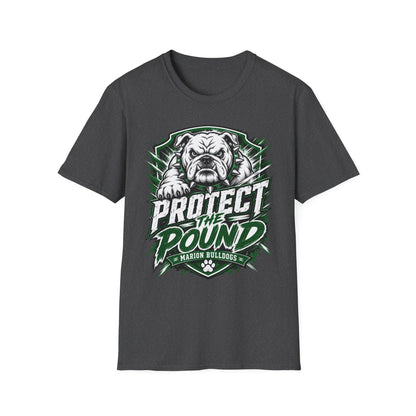 Protect the Pound Bulldog T-Shirt — Fierce Mascot Tee for Fans & Players