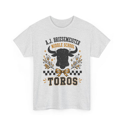 Toros Middle School Tee — A.J. Briesemeister School Spirit T-Shirt