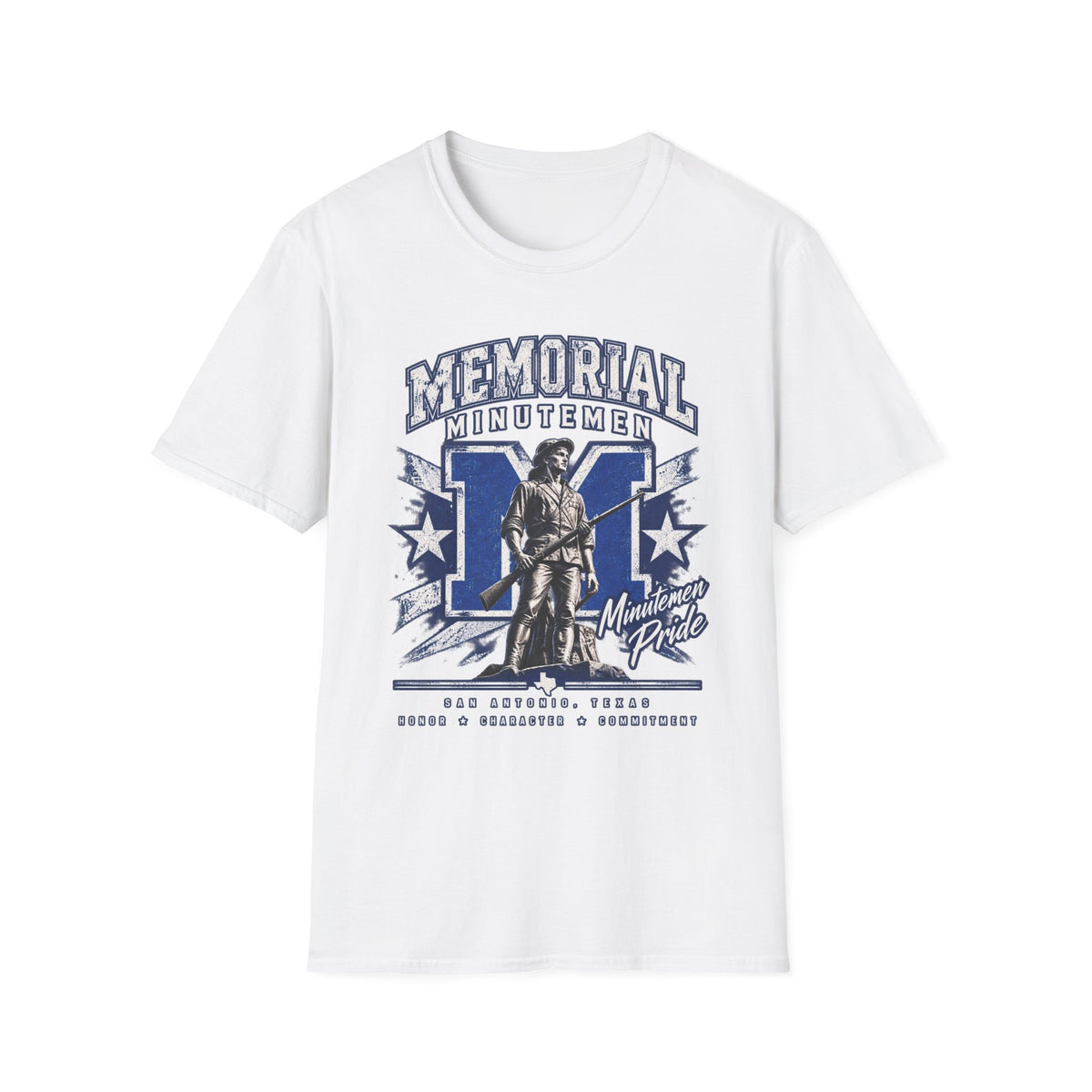 Memorial Minutemen Graphic T-Shirt — Vintage Patriot Military Tribute Tee