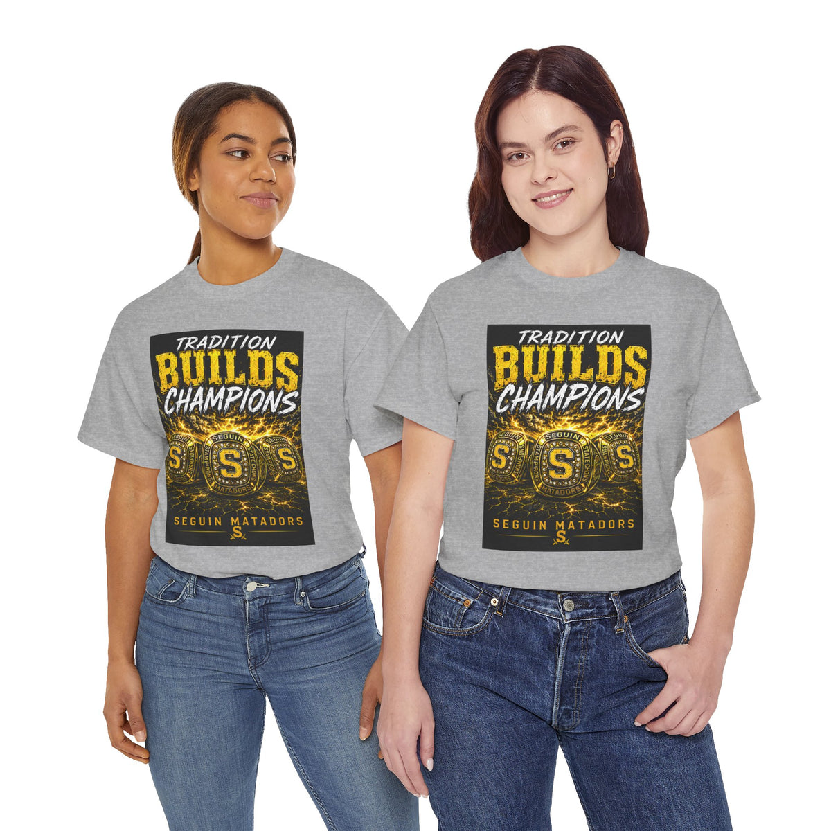 Tradition Builds Champions Tee — Seguin Matadors School Spirit T-Shirt