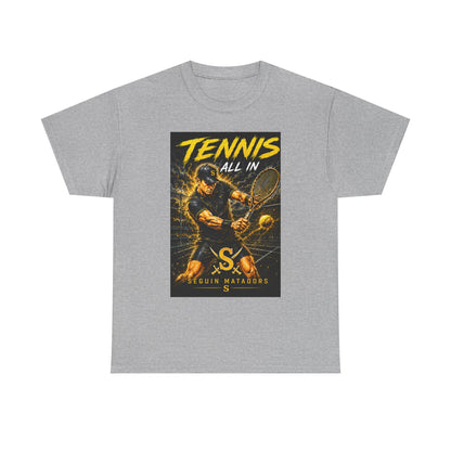 Tennis All In Graphic Tee — Vintage Tennis Player Poster Shirt