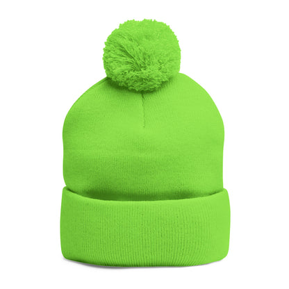 Pom-Pom Knit Cap (Embroidery)
