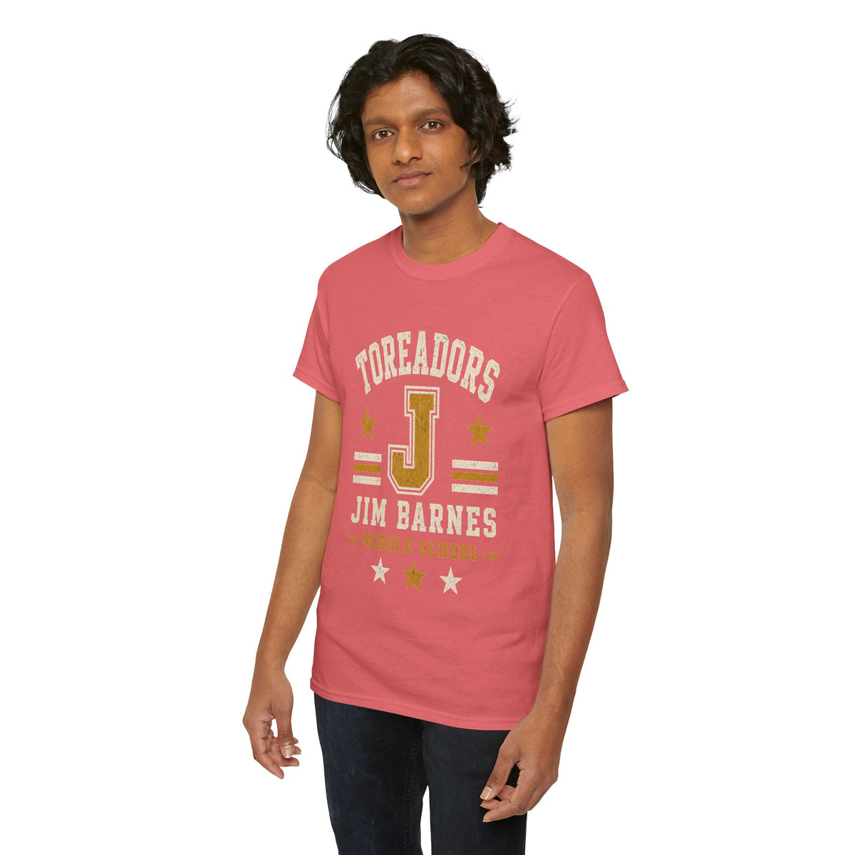 Toreadors Jim Barnes School Letterman Tee — Vintage School Spirit T-Shirt