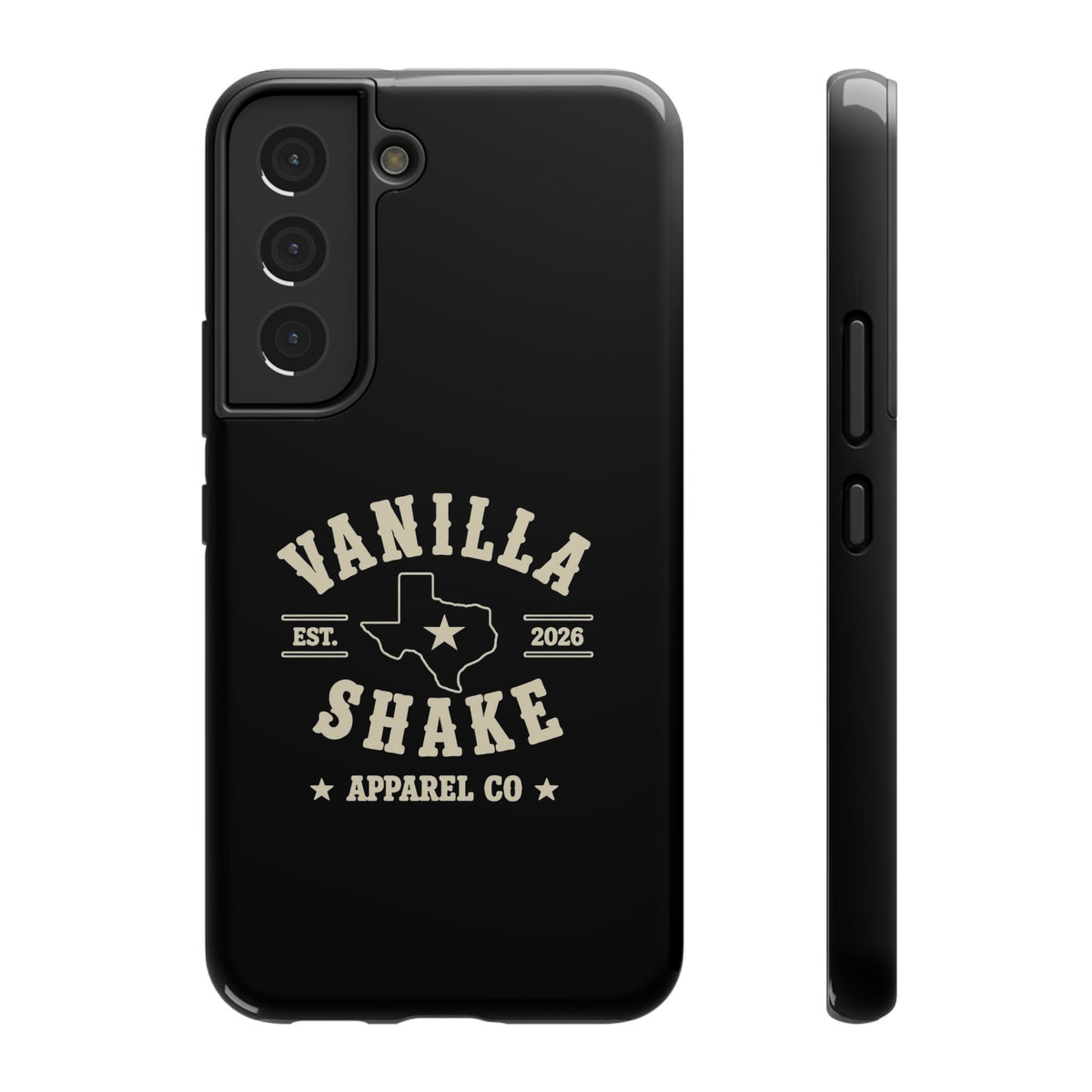 Black w/Ivory Logo lmpact-Resistant Phone Cases