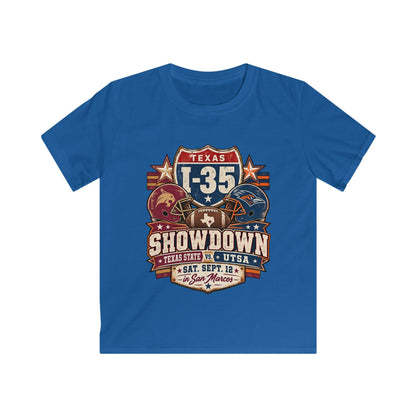 Kids I-35 Showdown Football Tee — Texas State vs UTSA Game Day Shirt