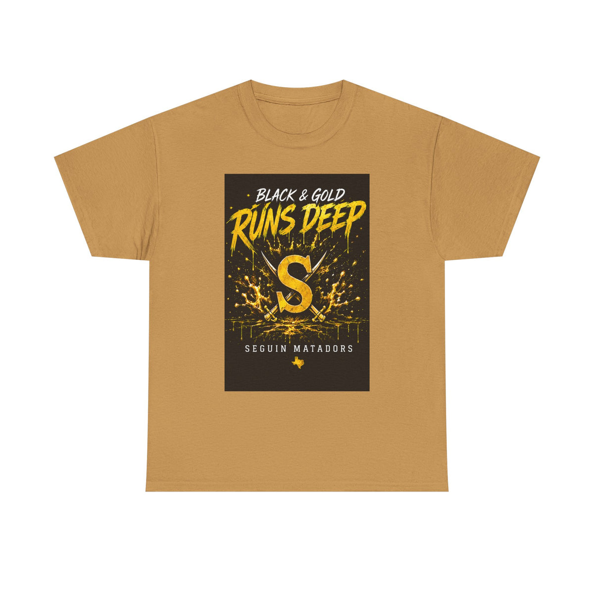 Seguin Matadors 'Black & Gold Runs Deep' T-Shirt