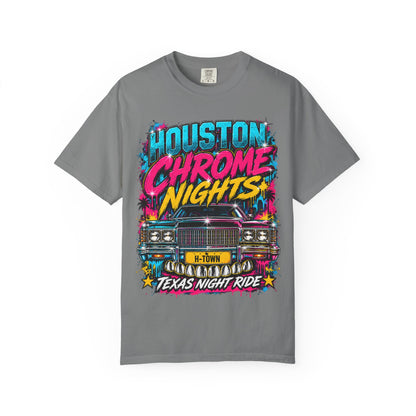 Houston Chrome Nights T-Shirt — Texas Night Ride Classic Car Tee