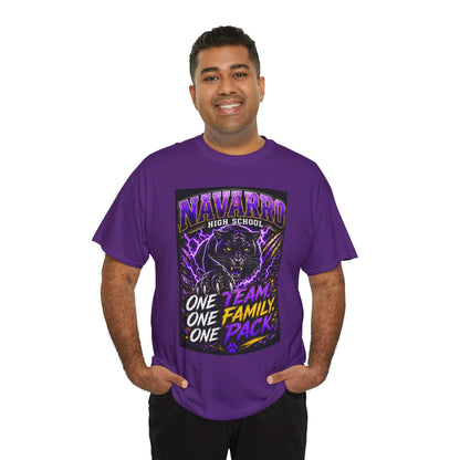 Navarro High School Panther T-Shirt — "One Team. One Family. One Pack." — School Spirit Tee