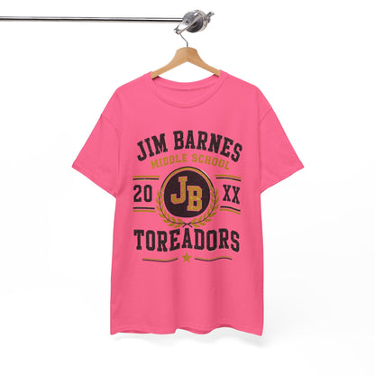 Jim Barnes Middle School Toreadors T-Shirt — School Spirit Tee with JB Crest
