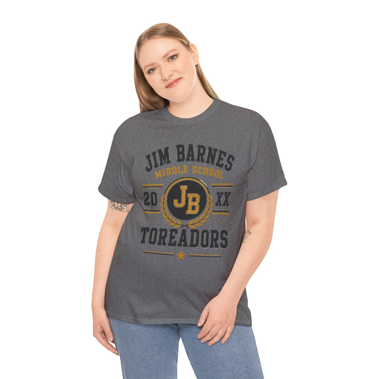 Jim Barnes Middle School Toreadors T-Shirt — School Spirit Tee with JB Crest