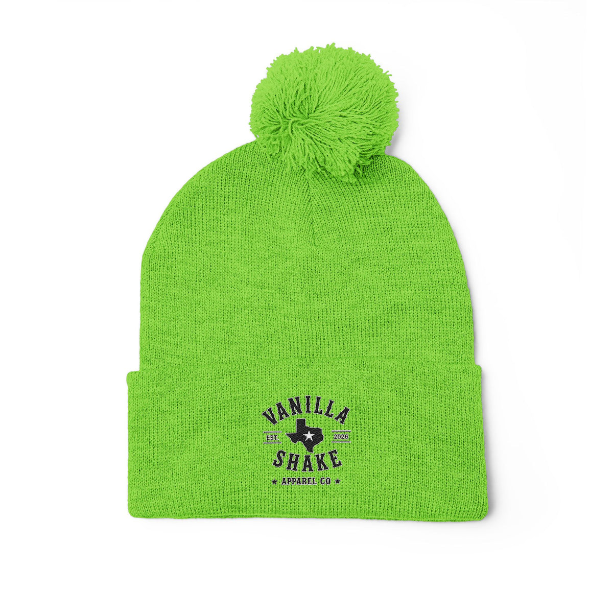 Pom-Pom Knit Cap (Embroidery)
