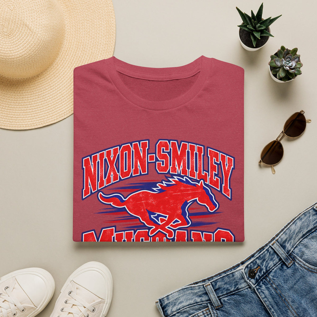 Mustang Dad T‑Shirt — Nixon‑Smiley High School Spirit Tee