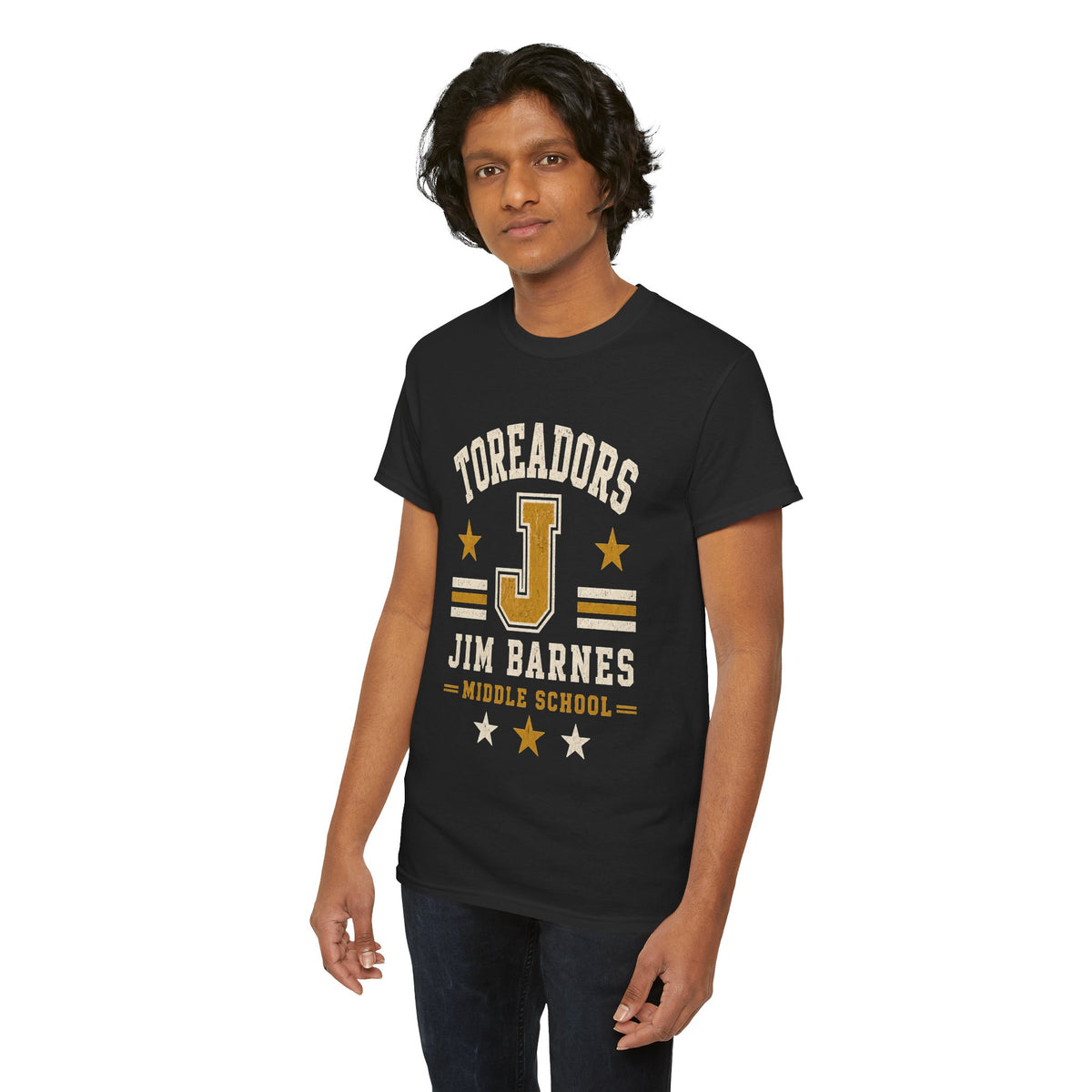 Toreadors Jim Barnes School Letterman Tee — Vintage School Spirit T-Shirt