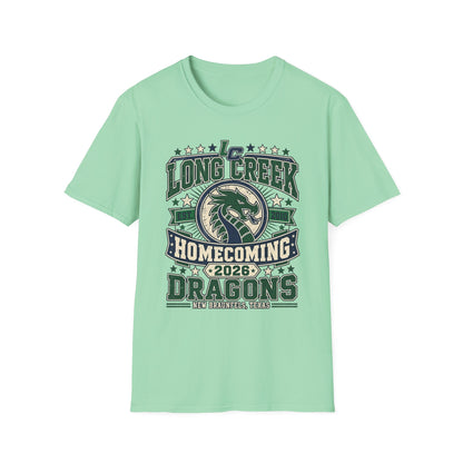 Long Creek Dragons Homecoming T-Shirt — School Spirit Tee (Est. 2020)