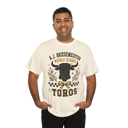 Toros Middle School Tee — A.J. Briesemeister School Spirit T-Shirt
