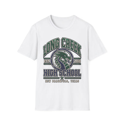 Long Creek High School Mascot T-Shirt — School Spirit Dragon Tee (Established 2010)