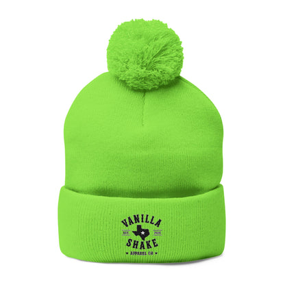 Pom-Pom Knit Cap (Embroidery)