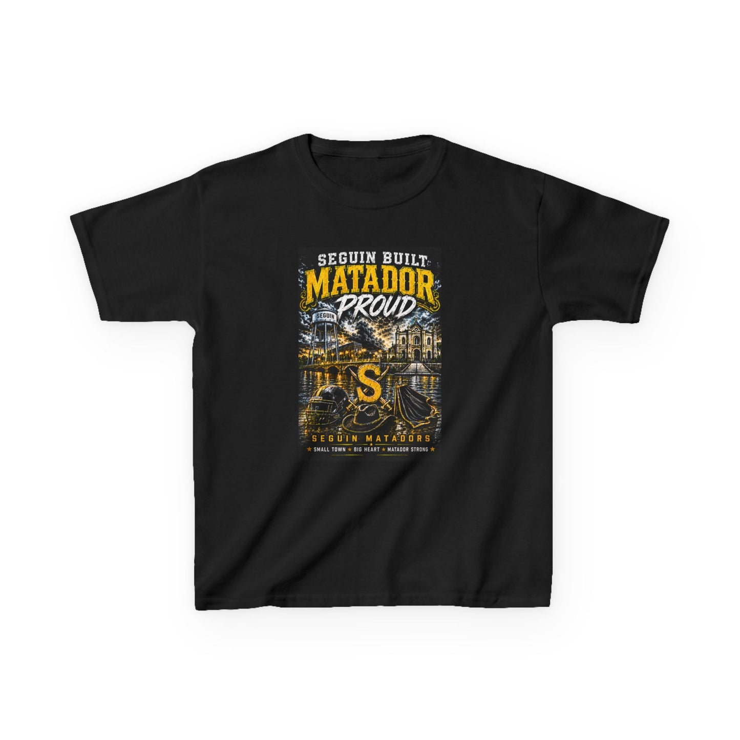 Kids T-Shirt — Seguin Built Matador Proud School Spirit Tee
