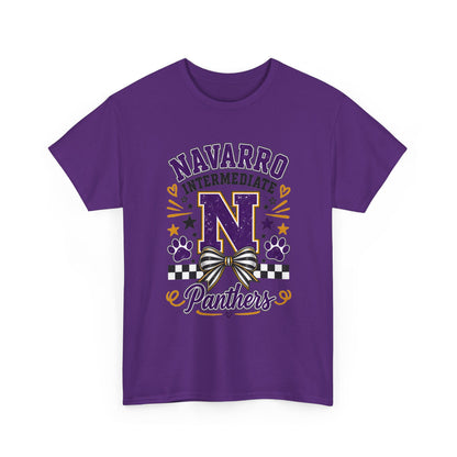 Navarro Intermediate Panthers T-Shirt — School Spirit Tee with 'N' Logo & Paw Prints