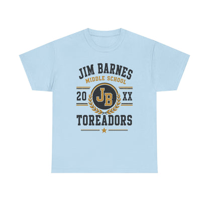 Jim Barnes Middle School Toreadors T-Shirt — School Spirit Tee with JB Crest