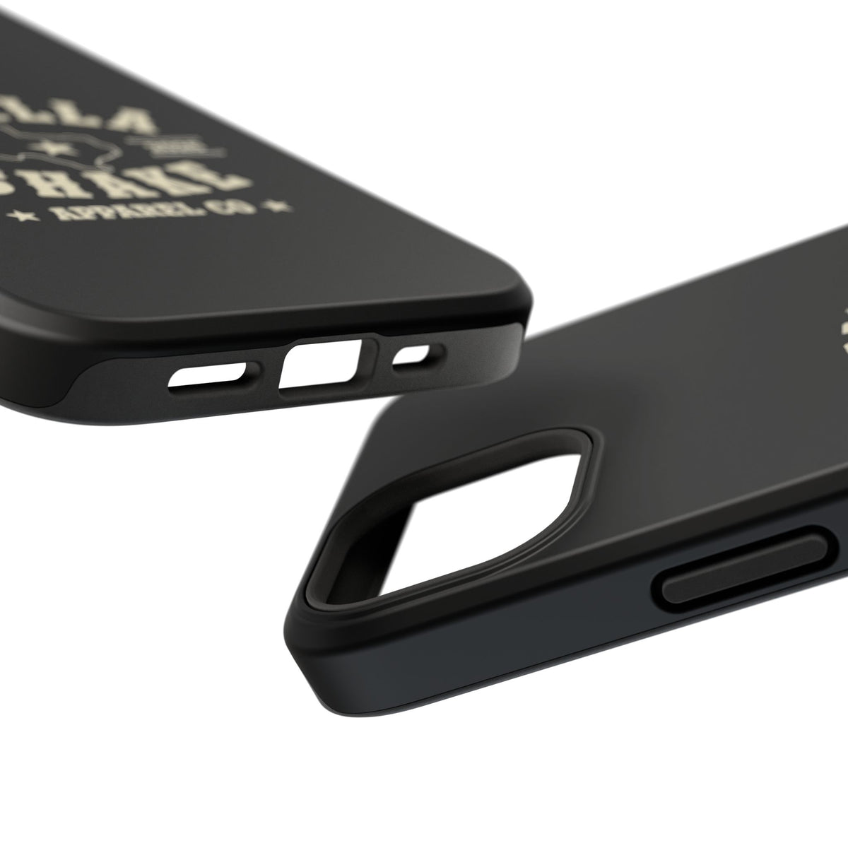 Black w/Ivory Logo lmpact-Resistant Phone Cases
