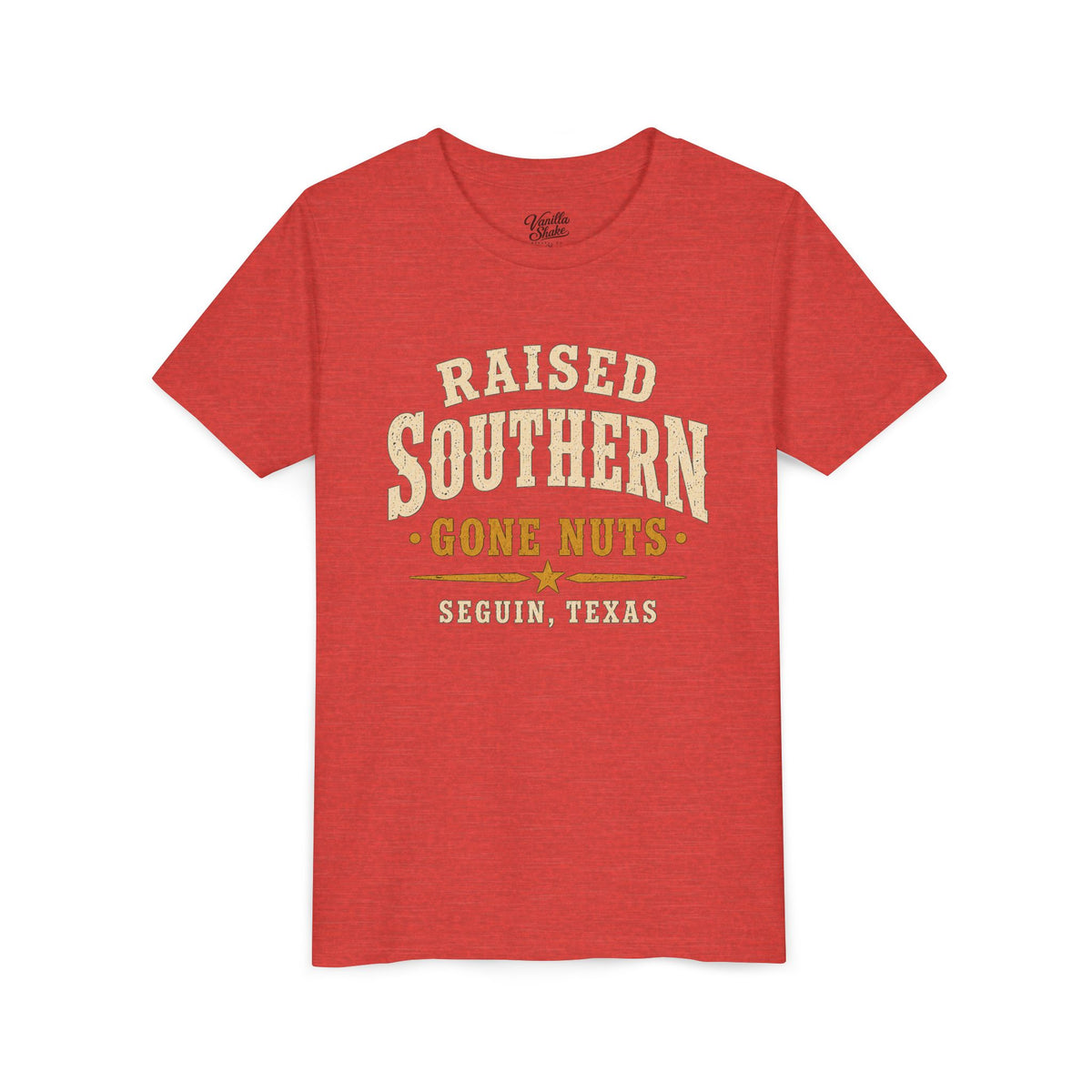 Youth Tee — "Raised Southern, Lone Star" Seguin, Texas Kids Shirt
