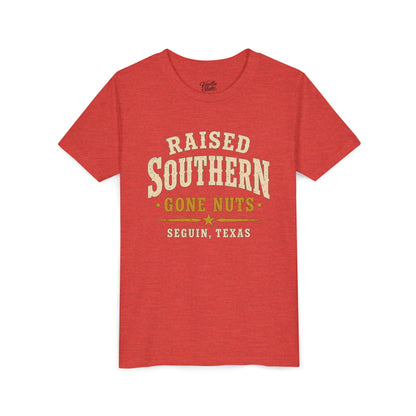 Youth Tee — "Raised Southern, Lone Star" Seguin, Texas Kids Shirt