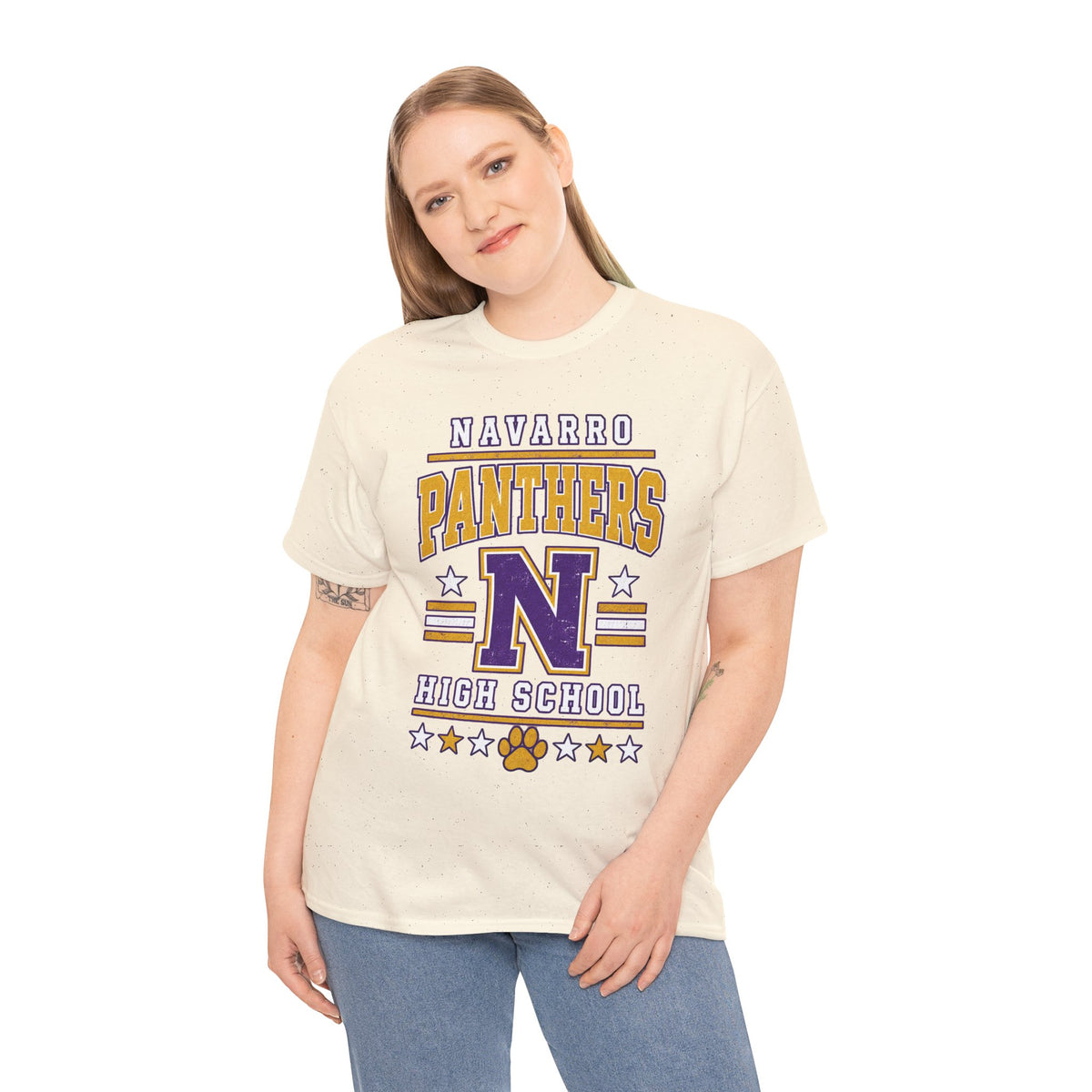Navarro Panthers High School Tee — Retro Letterman N Design