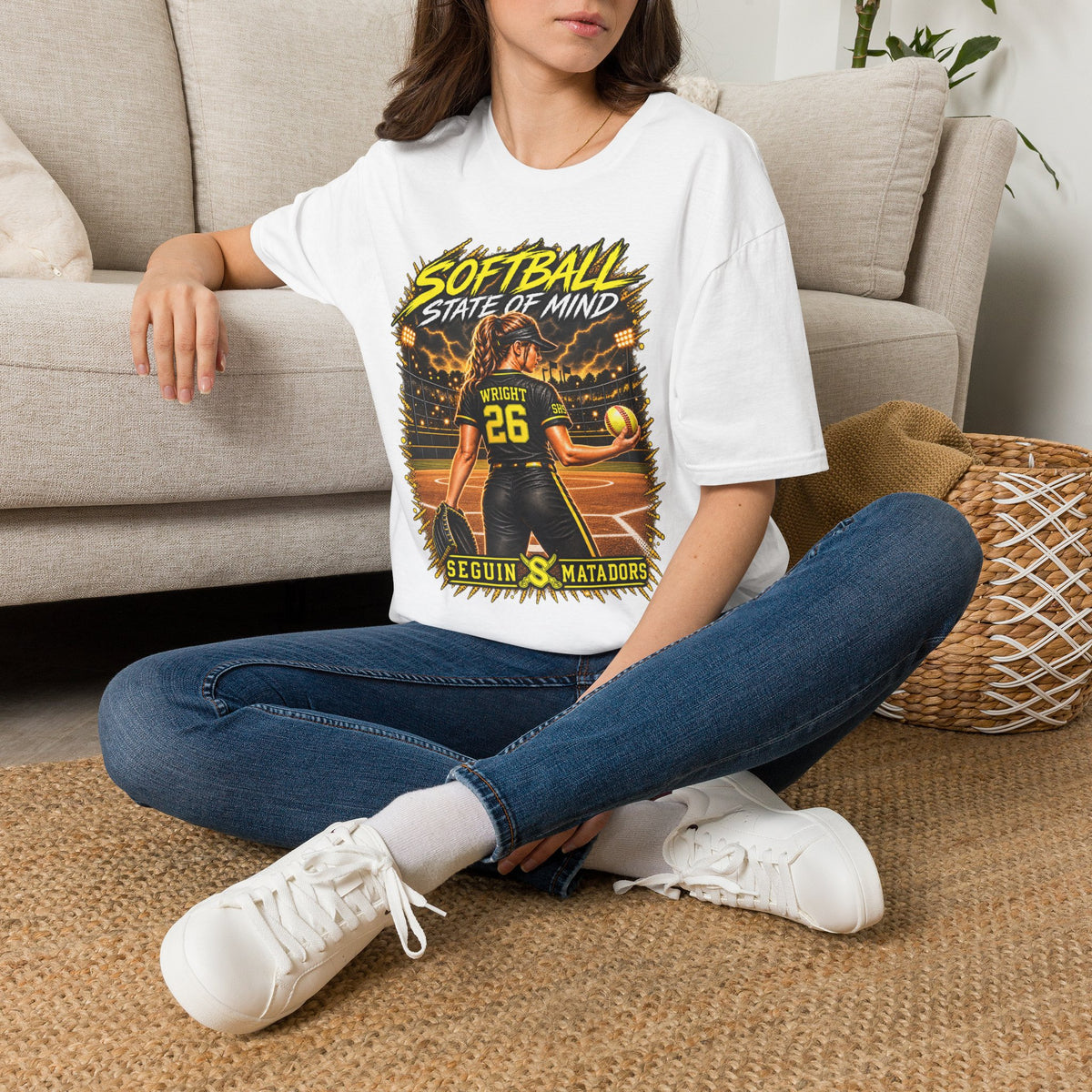 Custom Seguin Matador Softball Player Tee | Personalized Name & Jersey Number